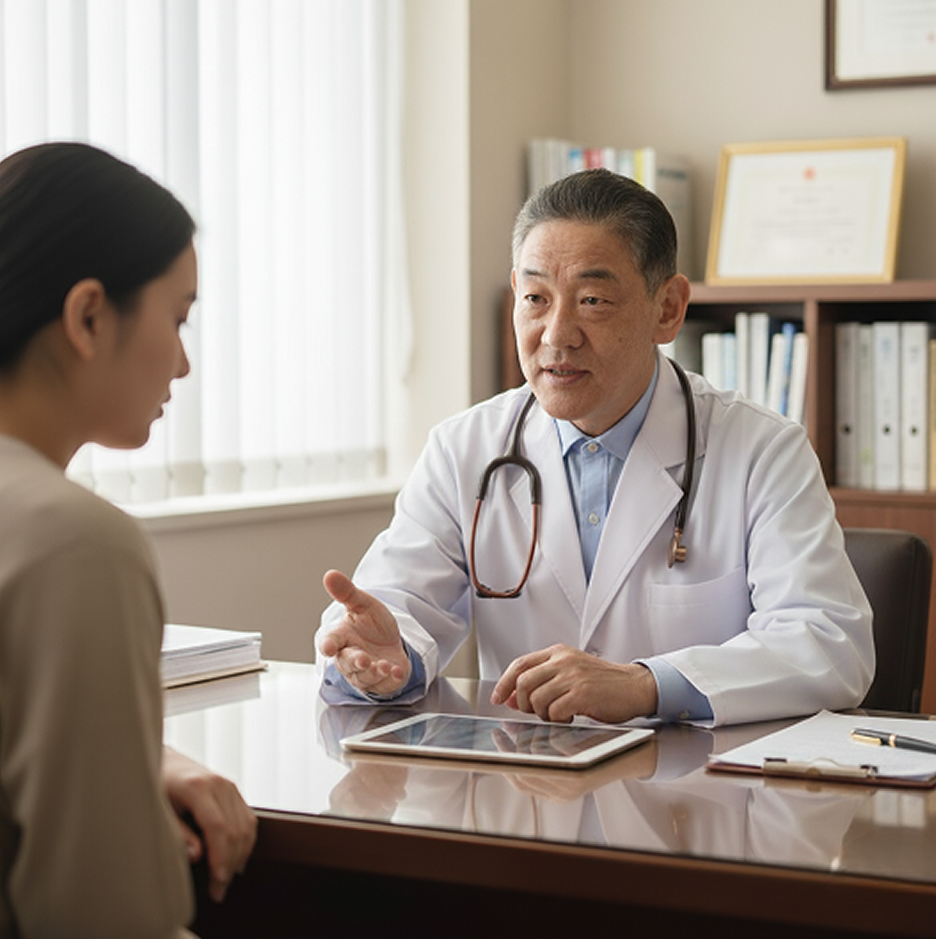 医師と患者の相談風景